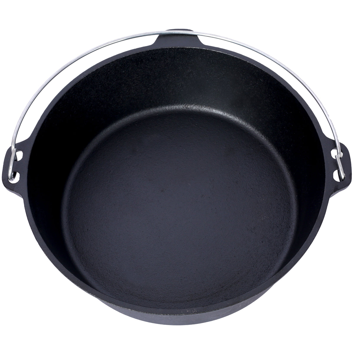 ast iron Dutch oven with lid, outdoor camping deep pot, used for camping, cooking, barbecue and leg rest,6 quarts