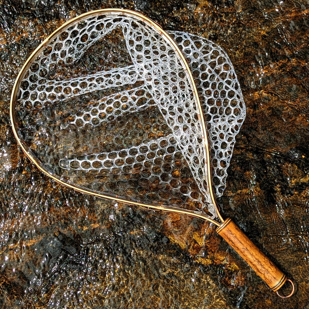 Blue Line Wide - Bamboo Fly Fishing Landing Net/Hand Net