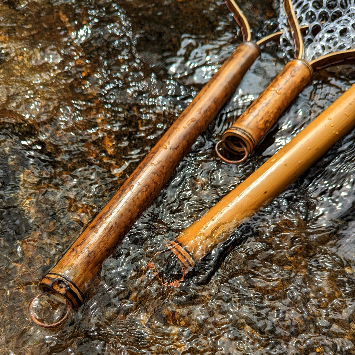 Blue Line Wide - Bamboo Fly Fishing Landing Net/Hand Net
