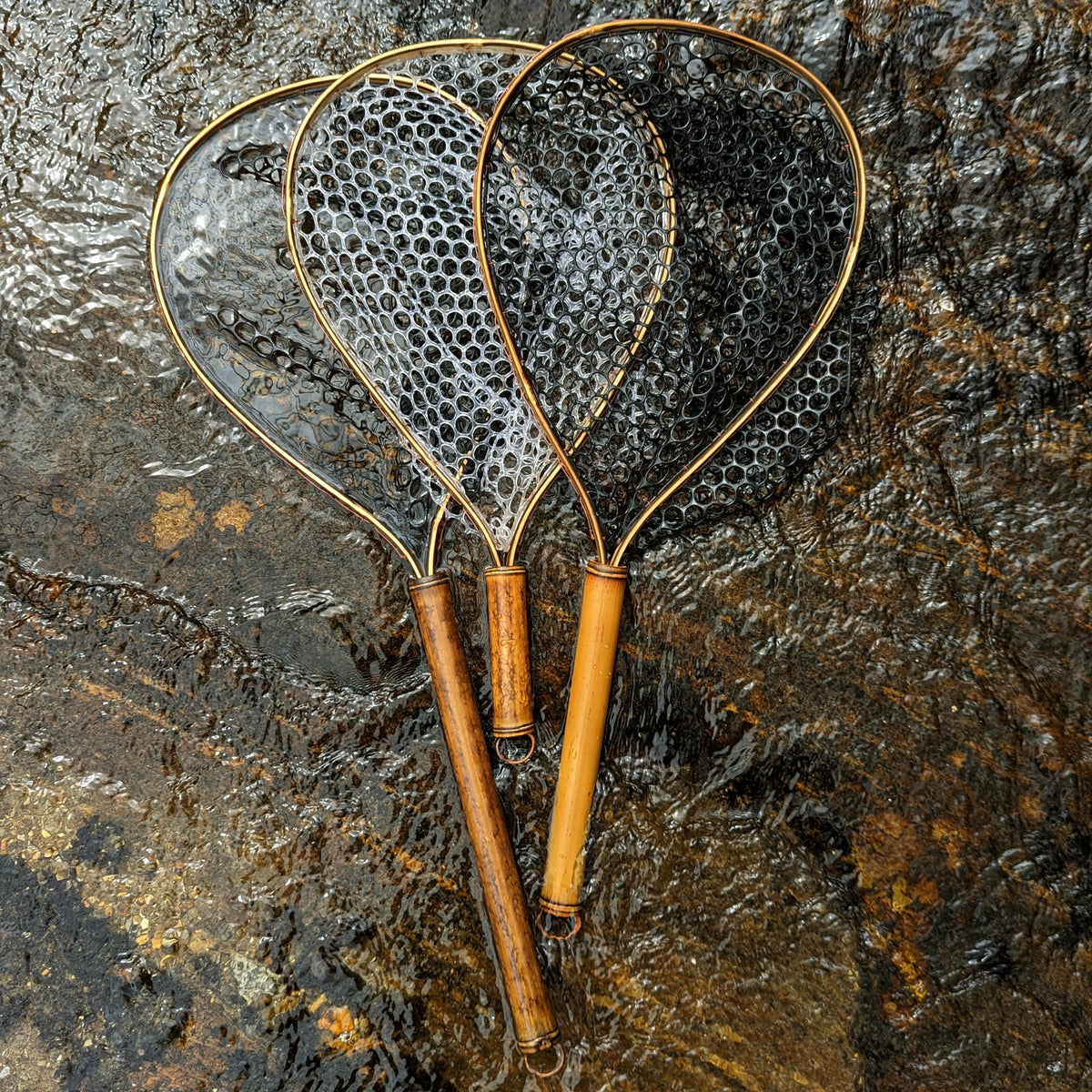 Blue Line Wide - Bamboo Fly Fishing Landing Net/Hand Net