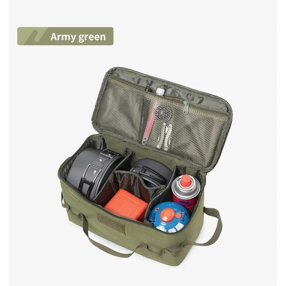 Outdoor Camping Gas Tank Storage Bag Large Capacity Ground Nail Tool Bag Gas Canister Picnic Cookware Utensils Kit Bag