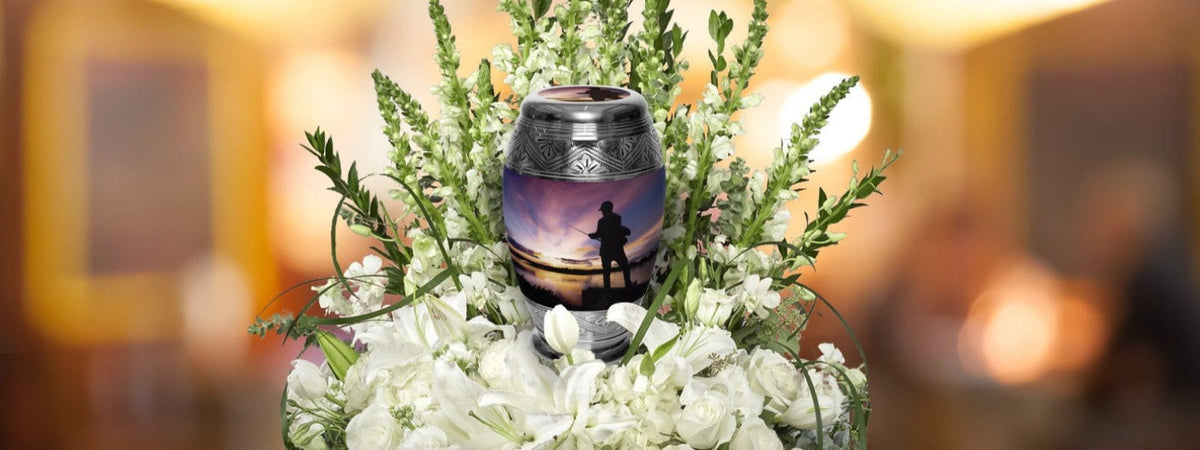 Gone Fishing Cremation Urns for Human Ashes - Large Adult Funeral Urn