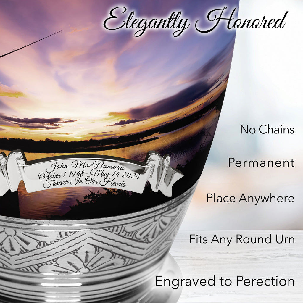 Gone Fishing Cremation Urns for Human Ashes - Large Adult Funeral Urn