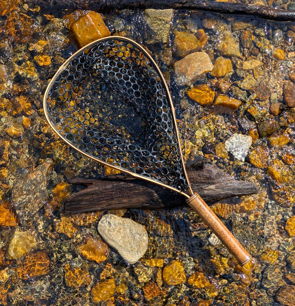 Blue Line Wide - Bamboo Fly Fishing Landing Net/Hand Net