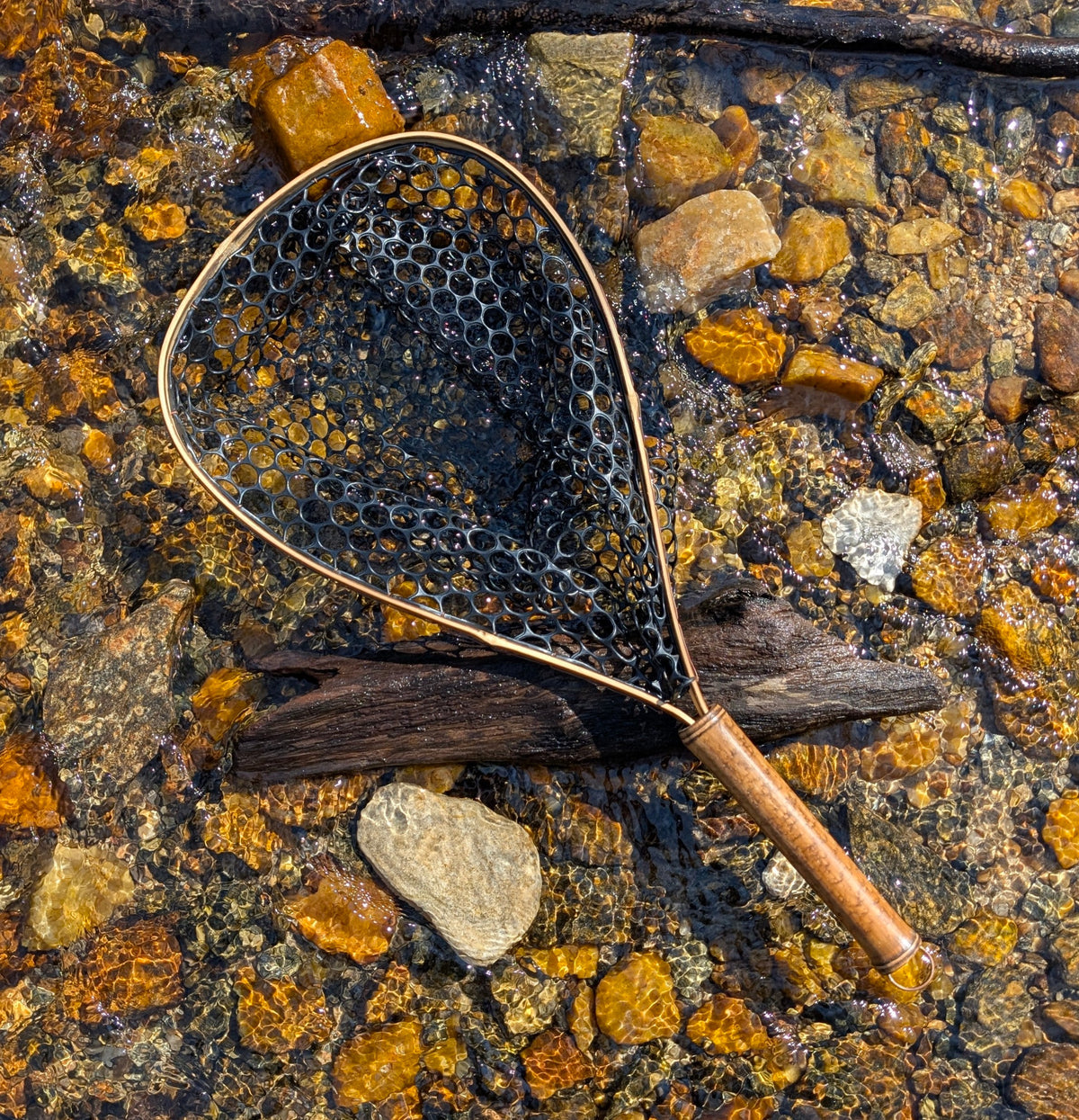 Blue Line Wide - Bamboo Fly Fishing Landing Net/Hand Net